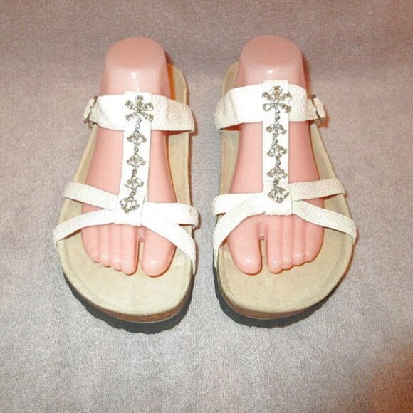 Birkenstock Betula Tango Jeweled Sandals Size 12 43 Iridescent Embossed Leather - Picture 3 of 12